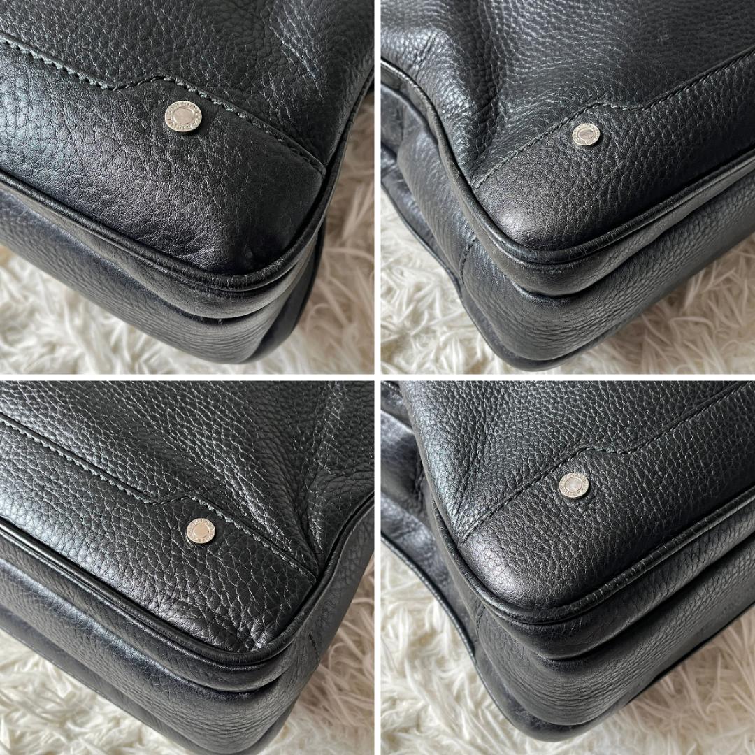 ブルガリ アーバン ビジネスバッグ ブリーフケース 2way 黒 レザー