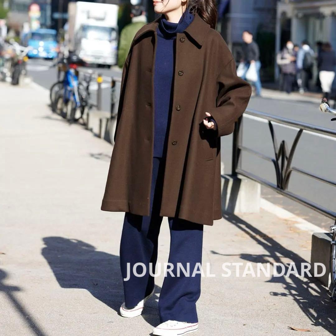 [JOURNAL STANDARD]　S120ステンカラーテントコート　ブラウン