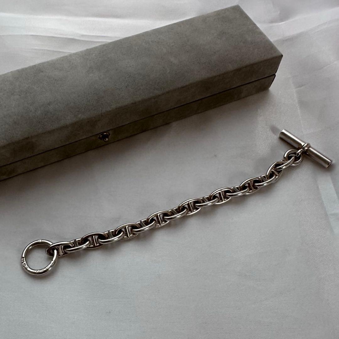 HERMES 70's 筆記体 シェーヌダンクル MM 16コマ 925