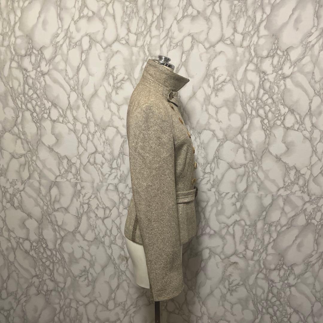 美品　AKRIS 良デザインジャケット　2way ウール　シルク　スイス製