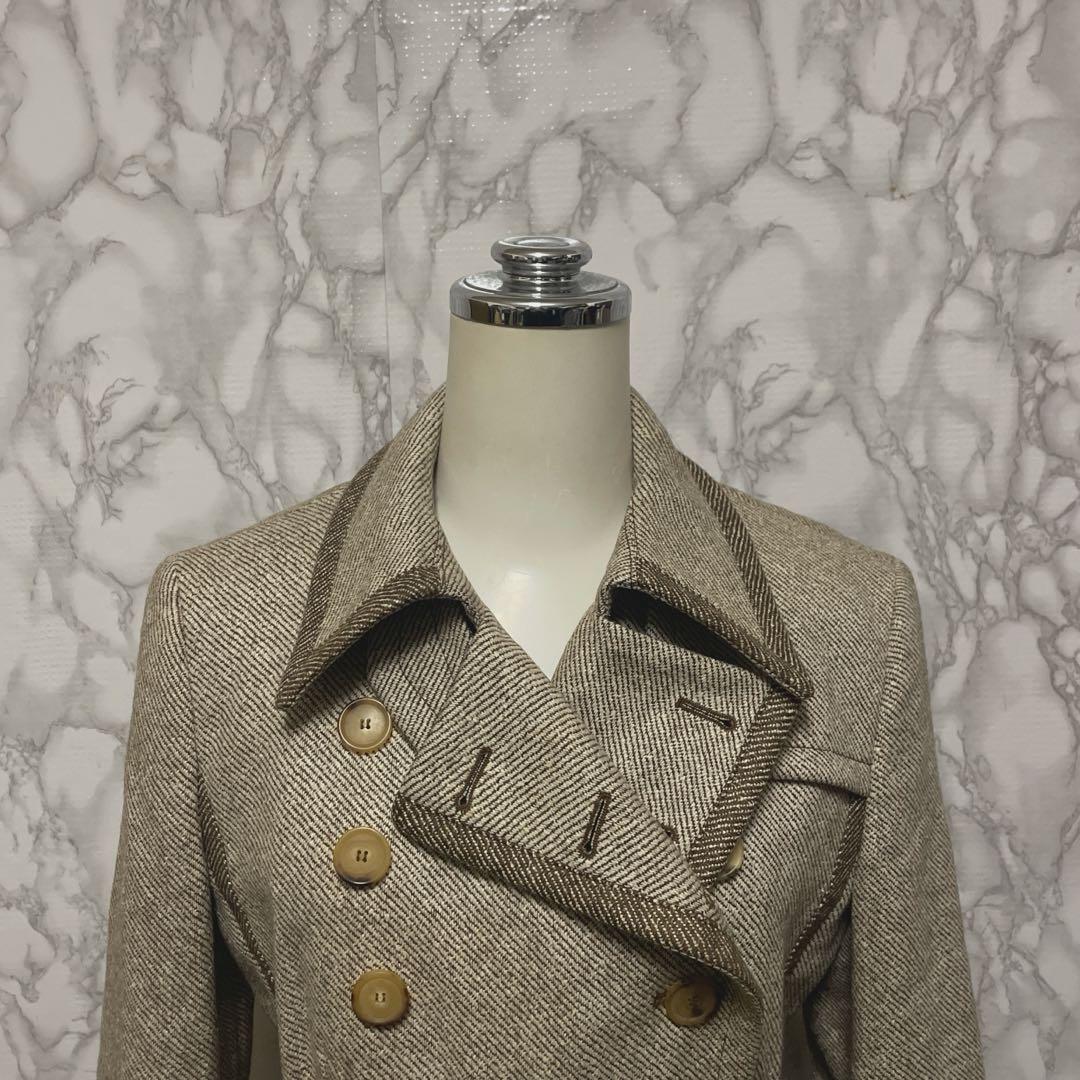 美品　AKRIS 良デザインジャケット　2way ウール　シルク　スイス製