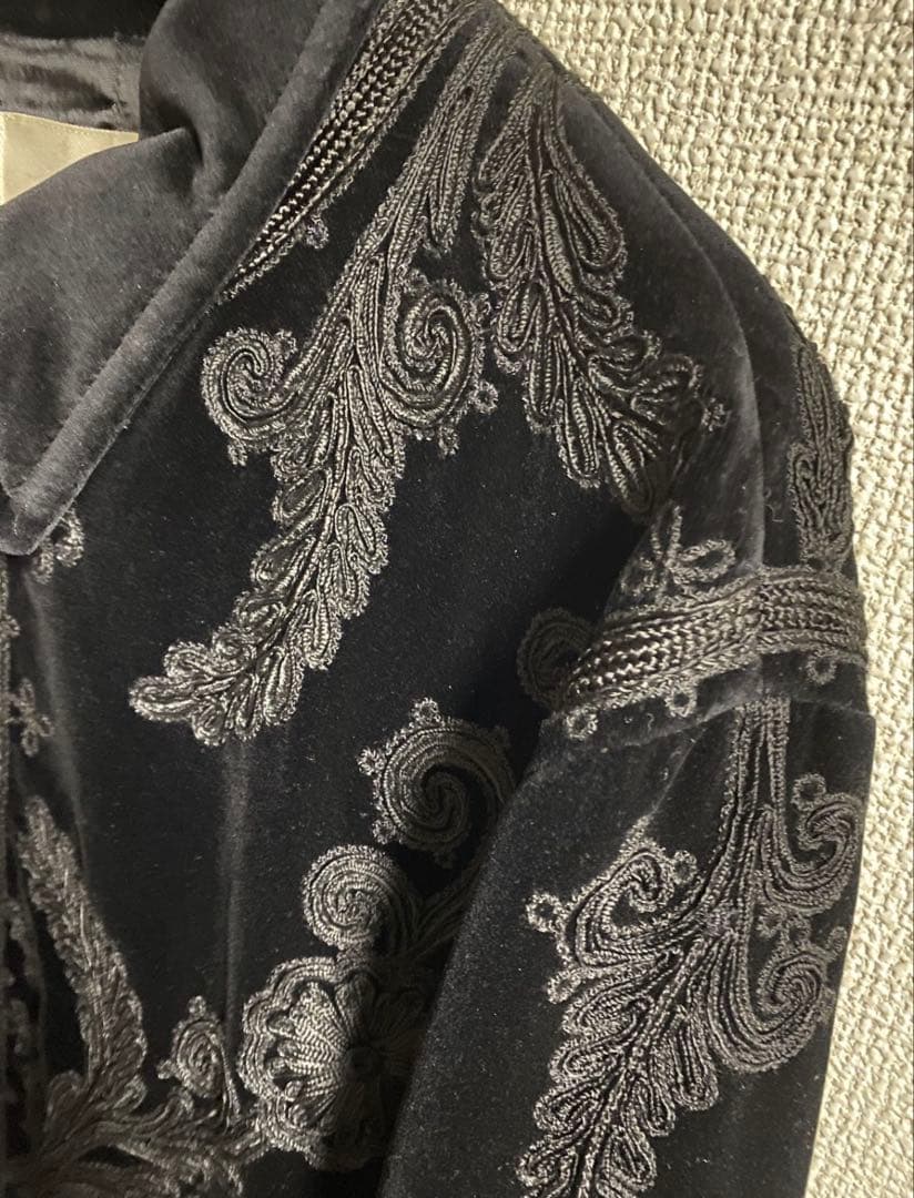 セリーヌ 20aw 刺繍ブルゾン　celine エディスリマン　ベロアジャケット