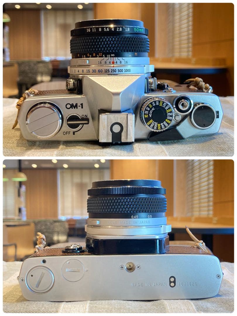 完動品＊美品＊初期保証！★オリンパスOM-1★リザード本革外装★フィルム入門に！