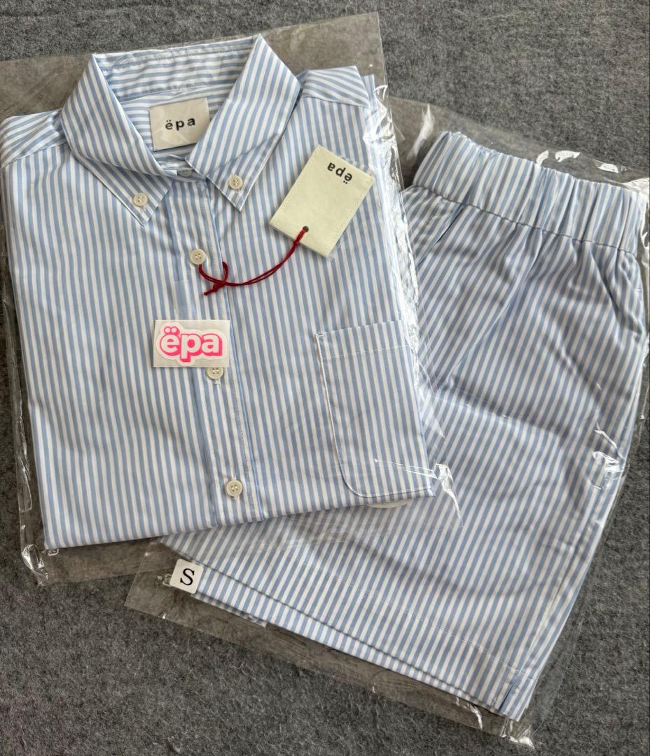 【新品未使用】epa ストライプシャツ&ショートパンツ