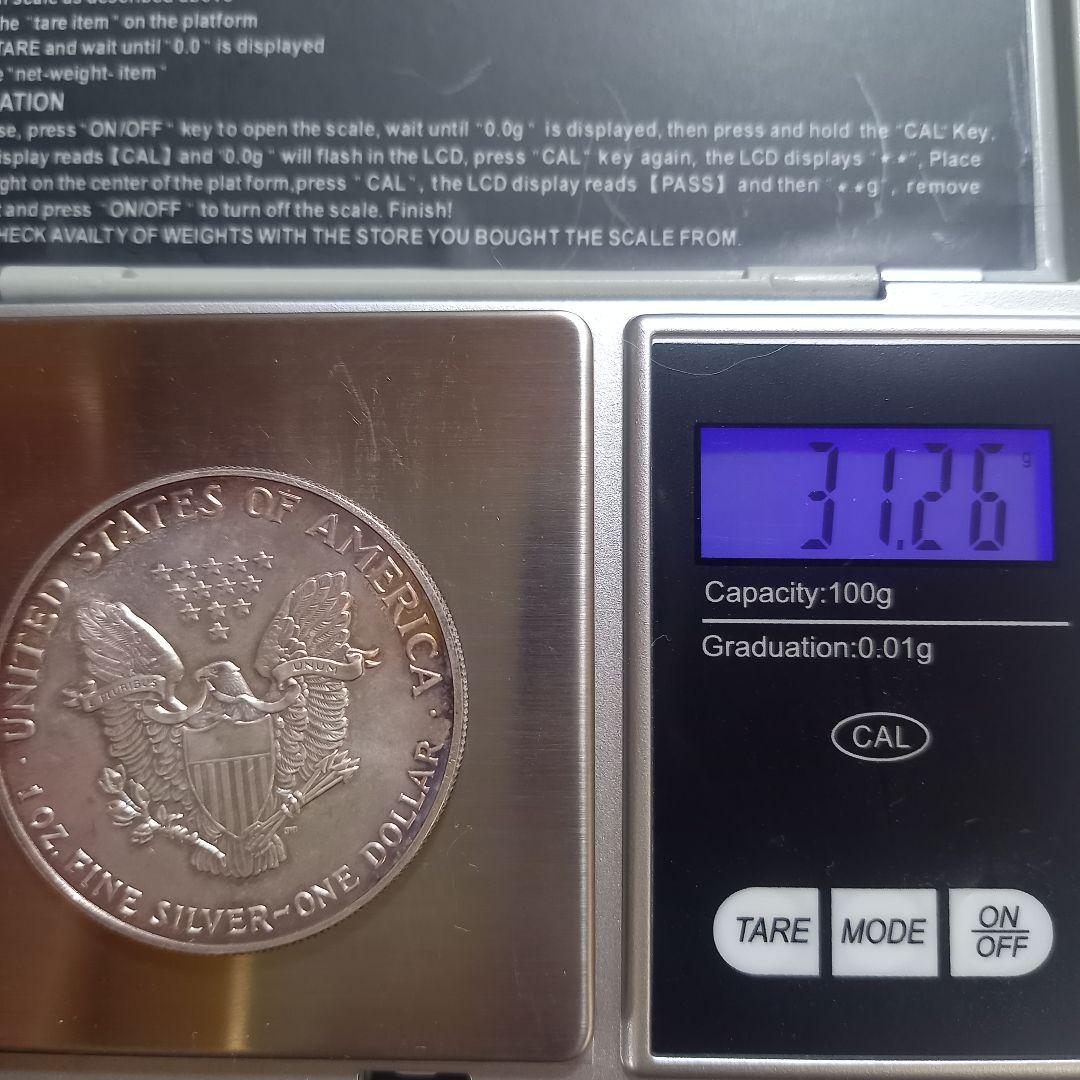 銀貨 ウォーキングリバティ 1トロイオンス 1ダラー 1990年