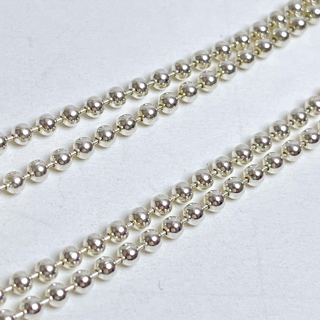 グッチ　ダブル　ドッグタグ　ボールチェーン　ネックレス　925