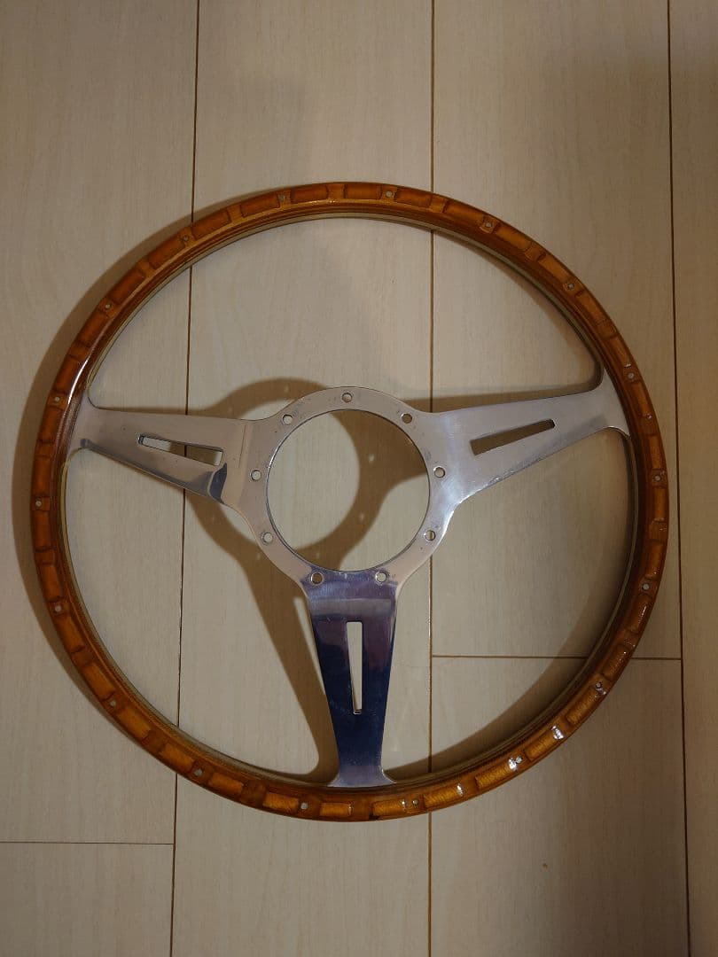 送料込み LECARRA レカラ ウッドステアリング 当時物 訳あり