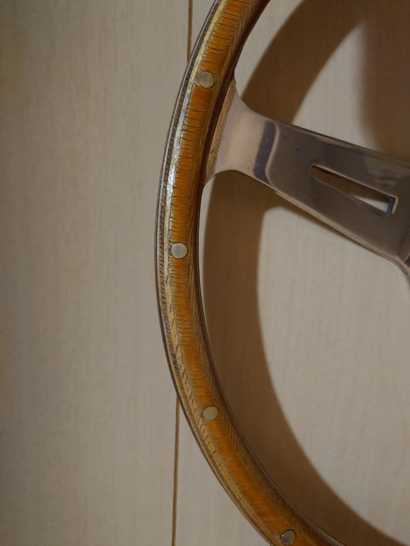 送料込み LECARRA レカラ ウッドステアリング 当時物 訳あり