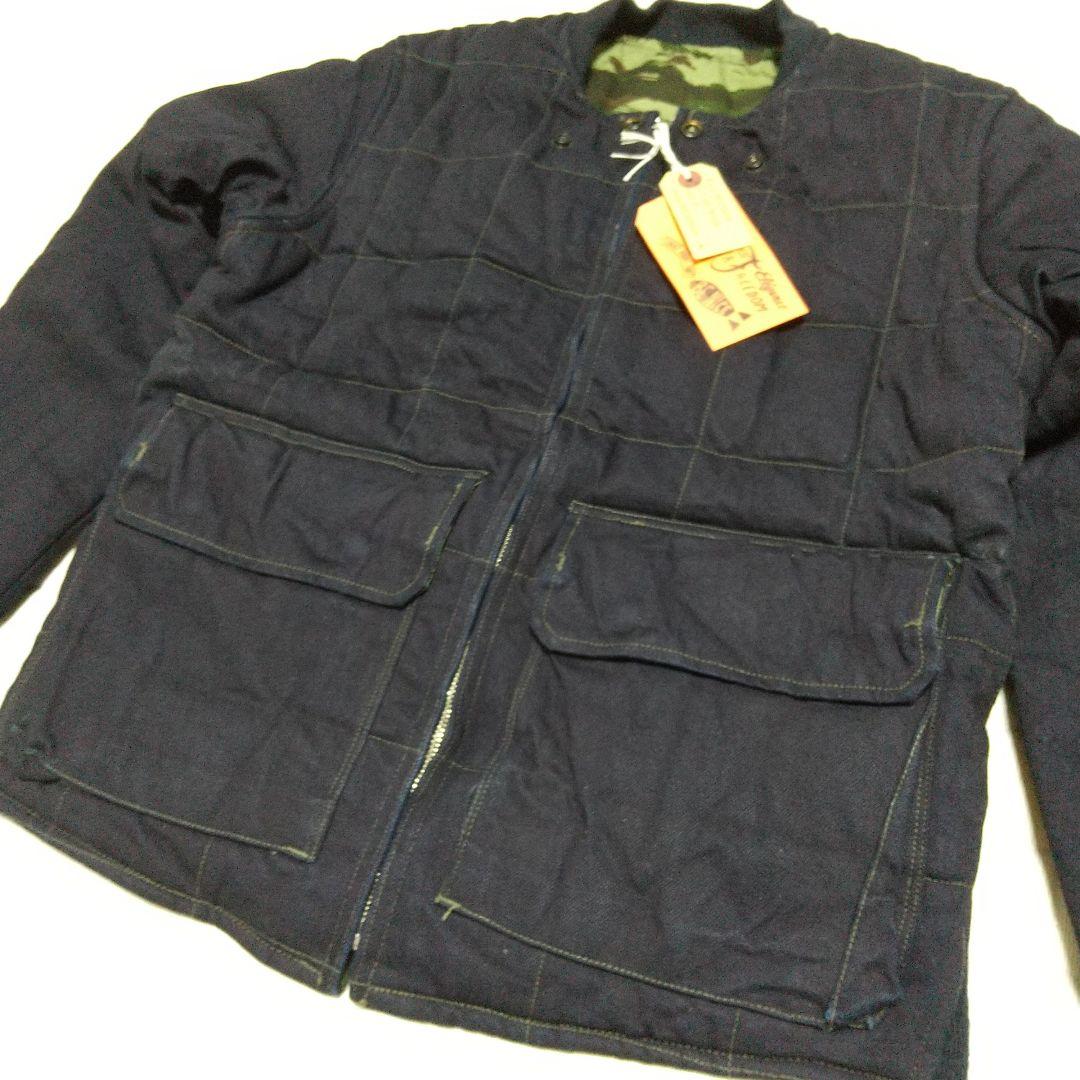 新品ミスターフリーダム ミッドナイトデニム×カモフラ キルトジャケット