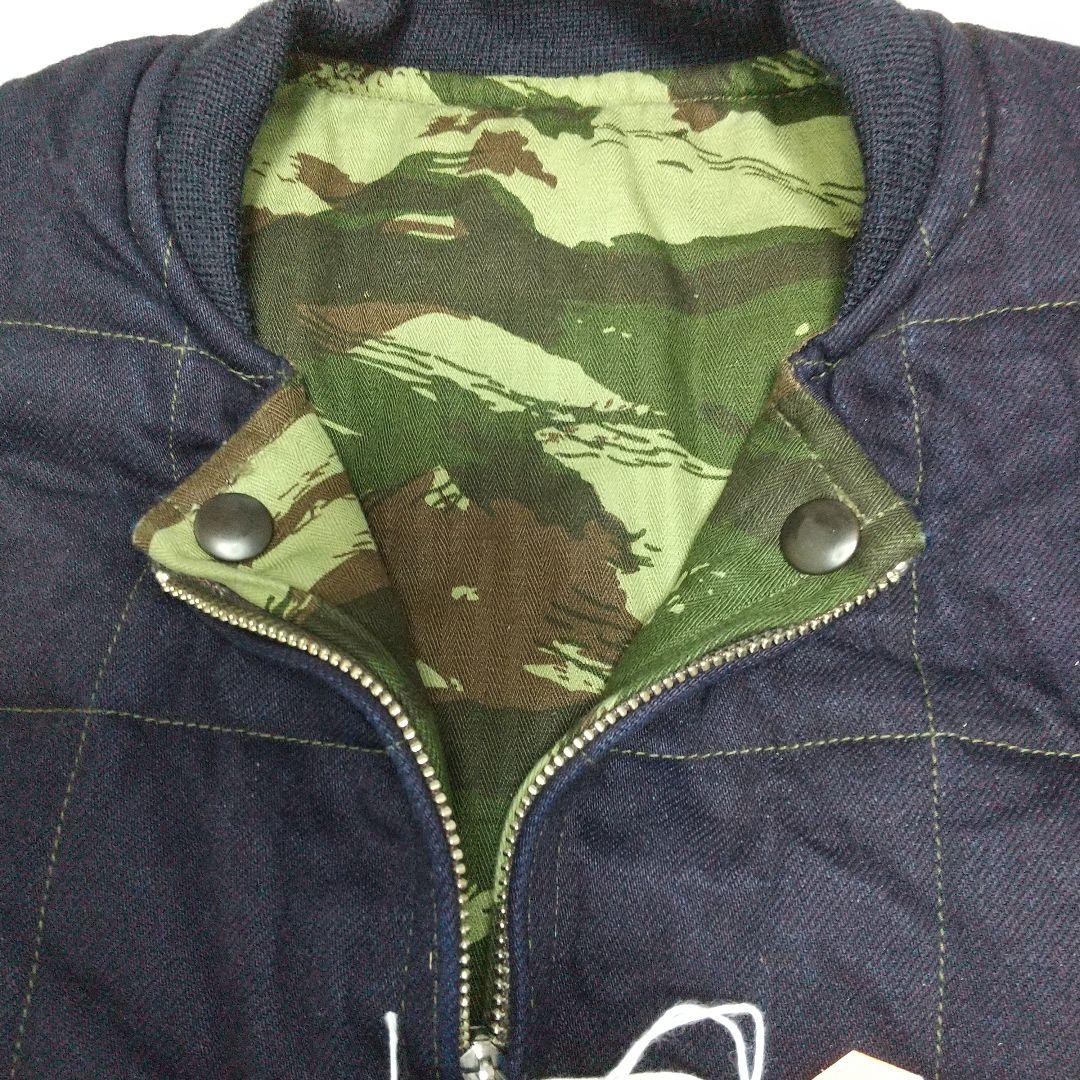 新品ミスターフリーダム ミッドナイトデニム×カモフラ キルトジャケット
