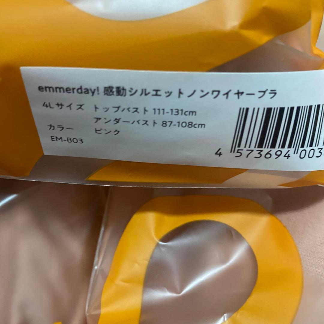 Ot emmerday! 4Lサイズ ブラジャーショーツセット ピンク5点セット