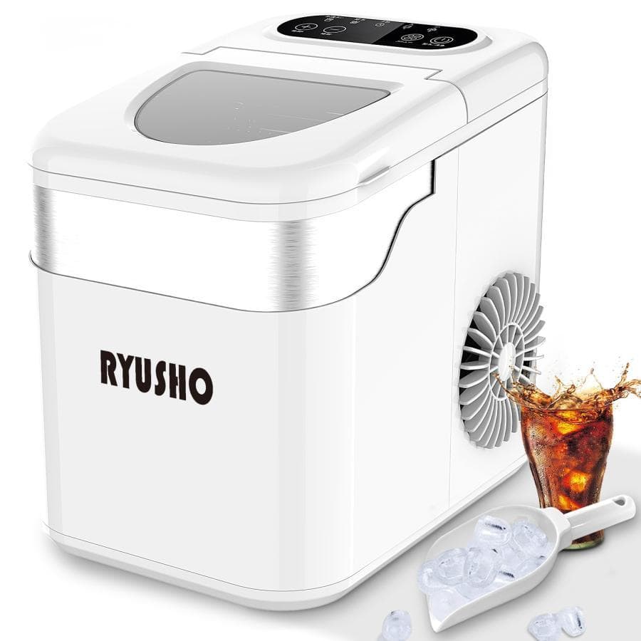 製氷機 製氷機家庭用 小型高速製氷機 コンパクト自動製氷機 最短6分(ホワイト)