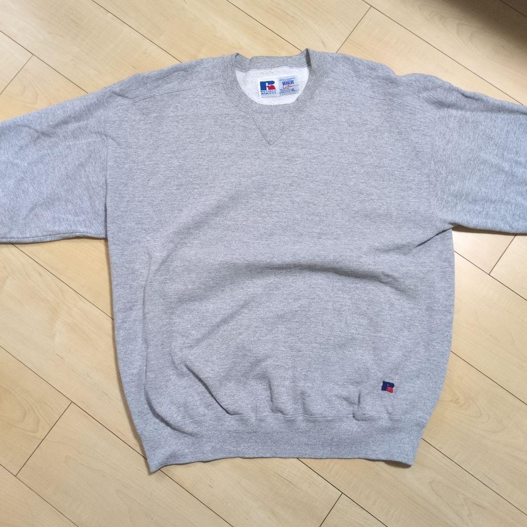 90s USA製 XL ラッセル アスレティック杢グレー スウェット