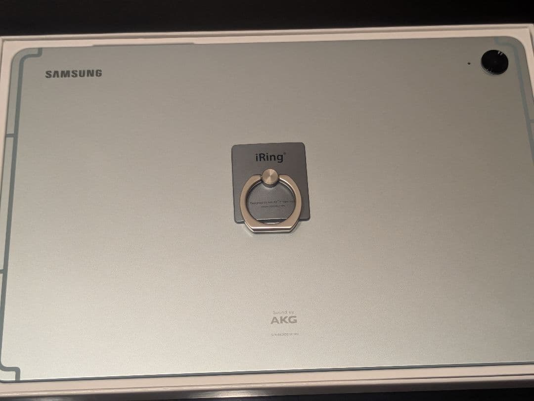 Samsung Galaxy Tab S9 FE ミントグリーンスマホリング付き