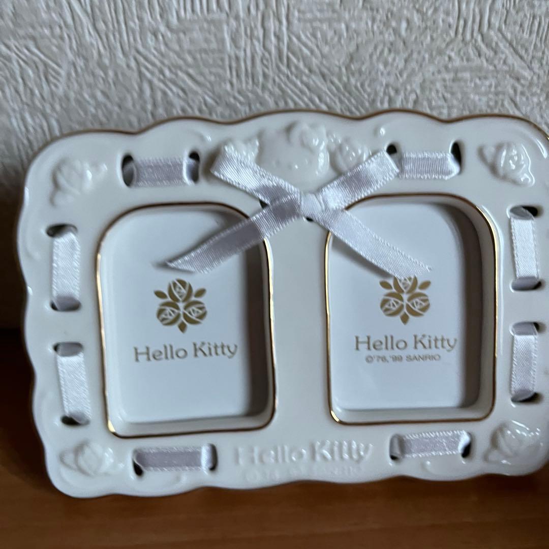 ハローキティ　フォトフレーム　1999年製　陶器　▶︎未使用