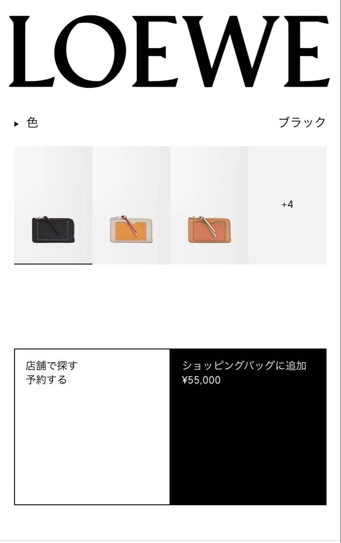 【ワケあり特価】LOEWE ケース ブラック