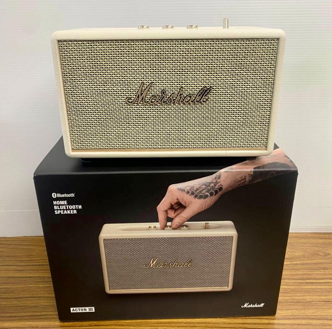 ⭕️極美品。国内正規品⭕️Marshall Acton III クリーム色