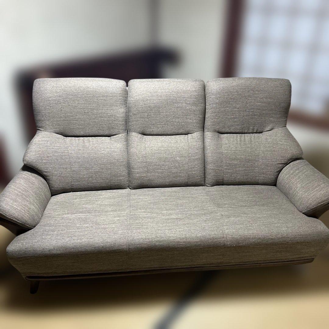 ニトリ　コウテイ　3人用　布タイプ　ダークモカ