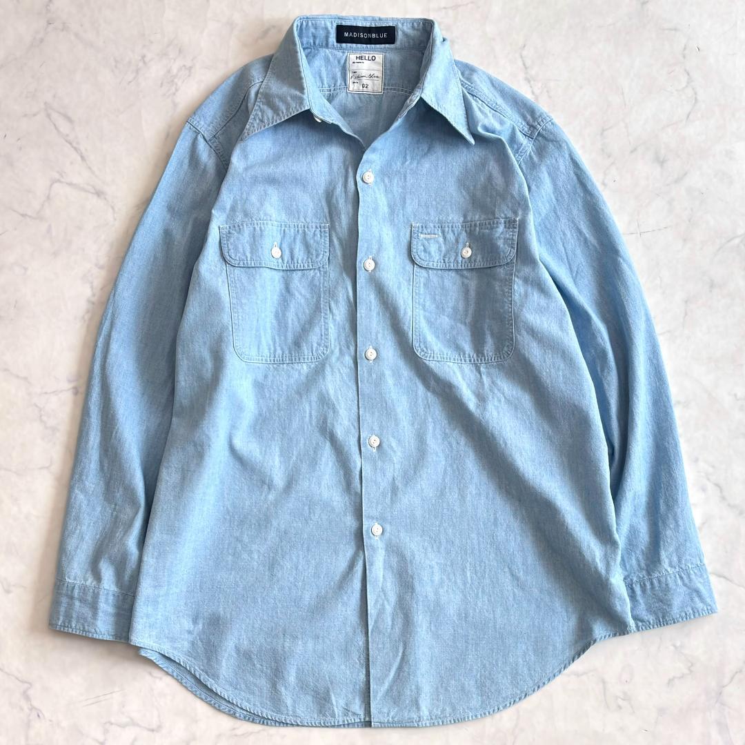 美品・希少M♪マディソンブルー ハンプトンシャンブレーシャツ 02 ub2