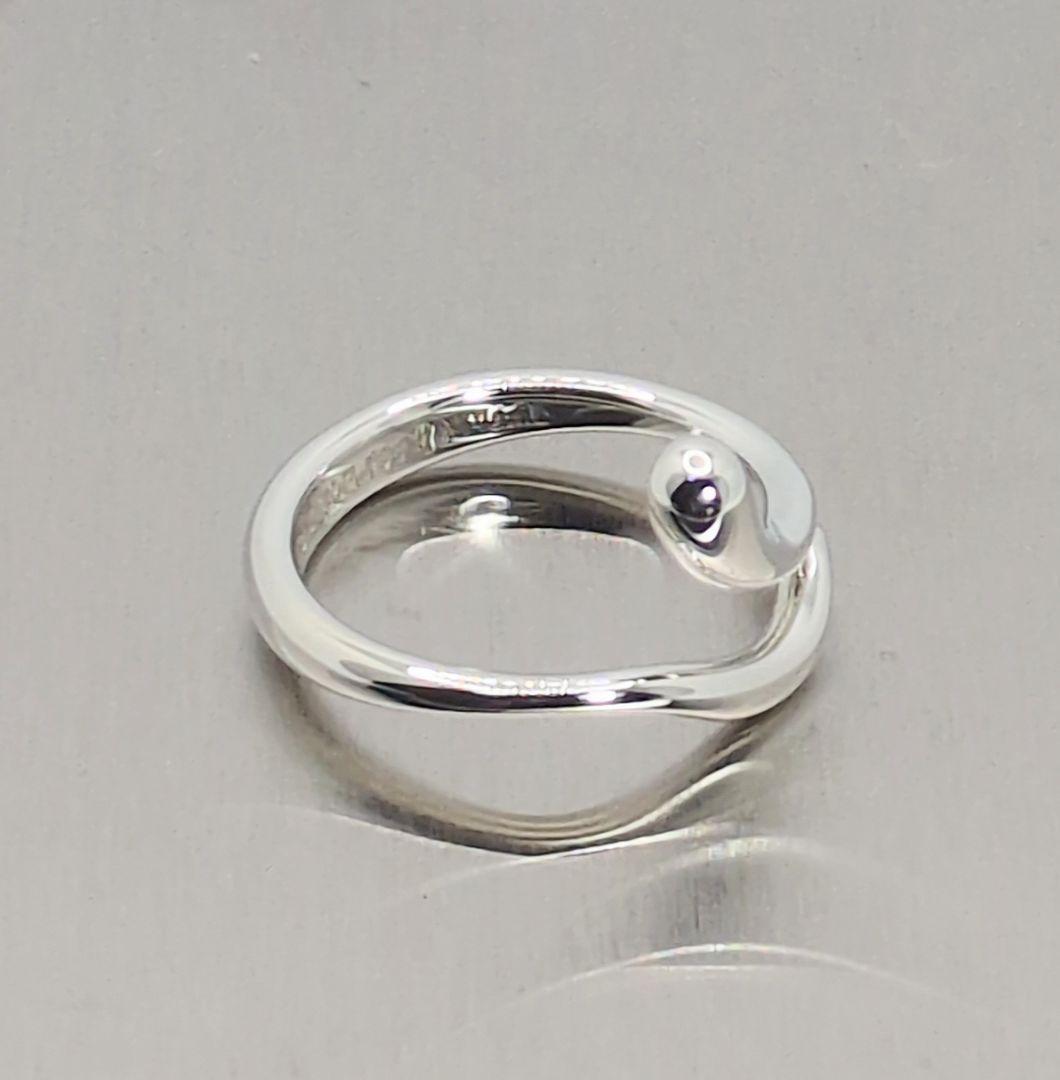 ティファニーエルサ・ペレッティ ティアドロップリング 8号　鑑定済　新品仕上げ