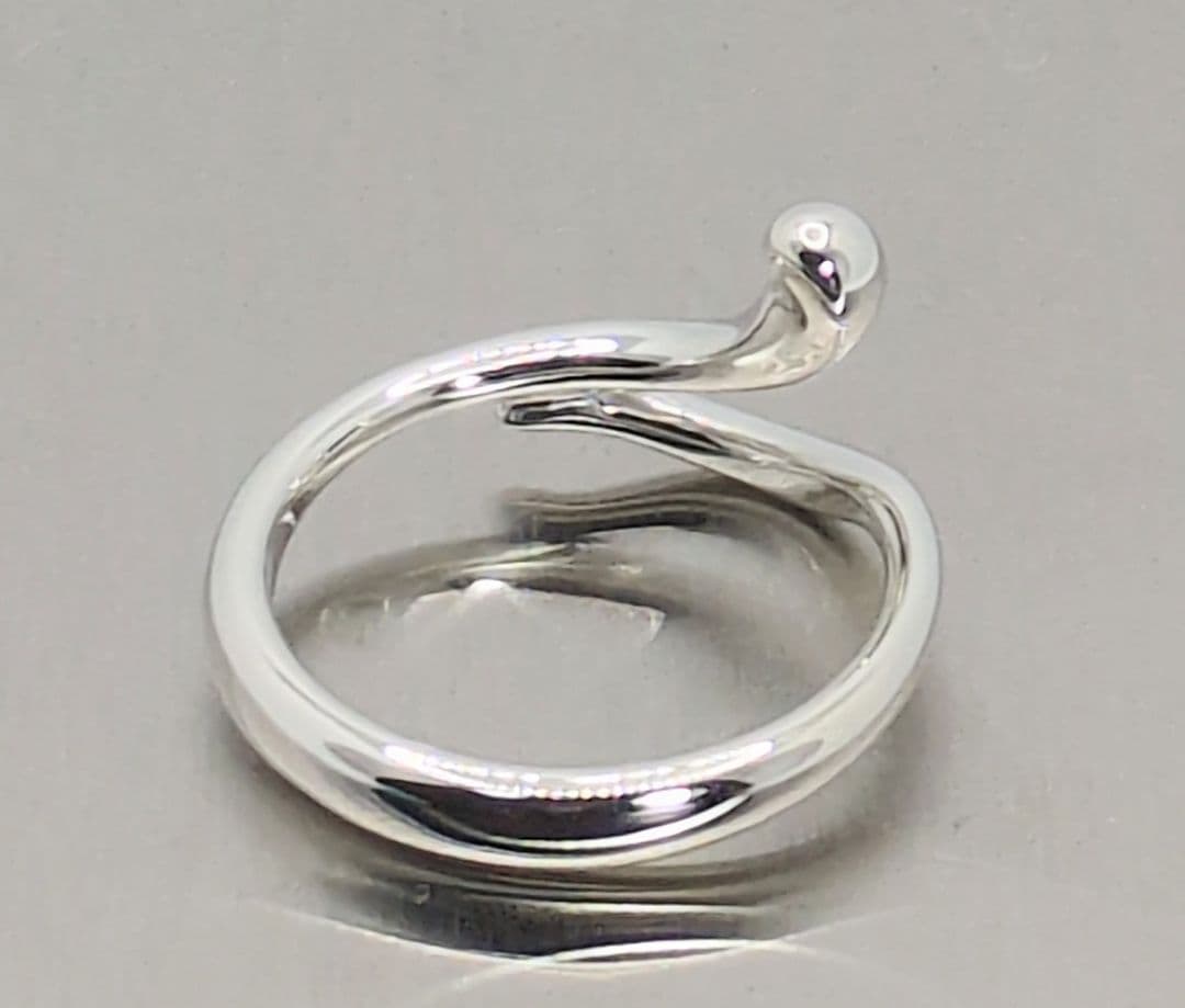 ティファニーエルサ・ペレッティ ティアドロップリング 8号　鑑定済　新品仕上げ