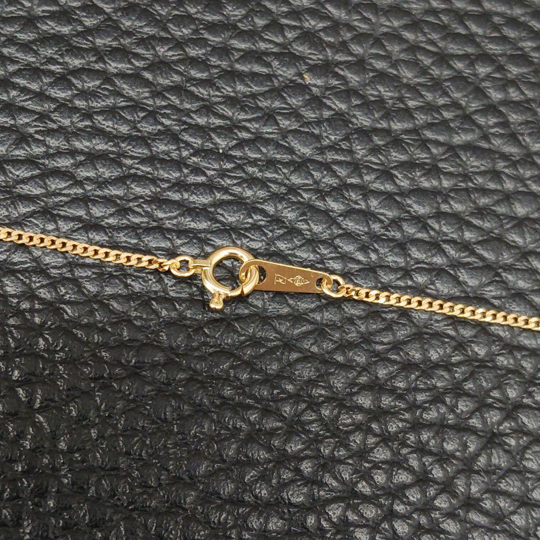 (C011318) K18 YG ネックレス 喜平2面シングル ホールマーク