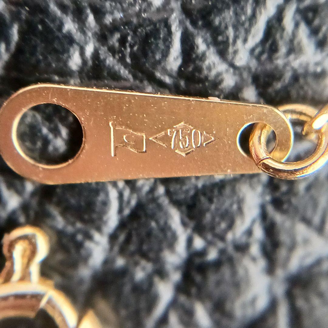 (C011318) K18 YG ネックレス 喜平2面シングル ホールマーク