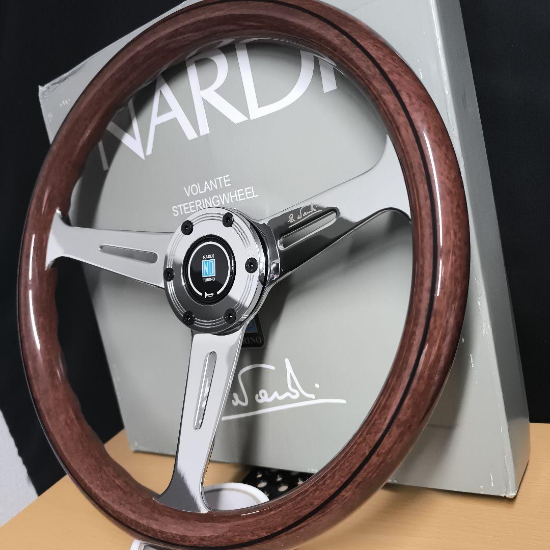NARDI ナルディタイプ 　クラシック　ウッド&メッキスポーク350mm