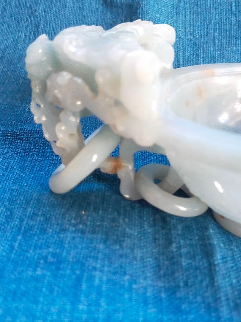 香炉 天然翡翠(硬玉) 彫刻 置物