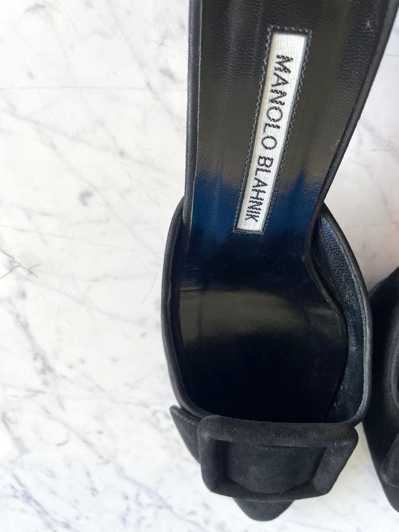 美品　MANOLOBLAHNIK マノロブラニク メイセール　ブラック　37