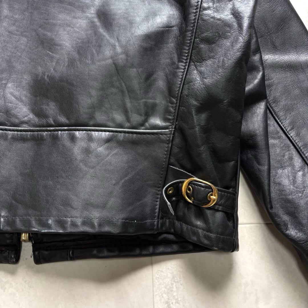 【Vintage】ショット レザージャケット 46 XXXL USA製 短丈
