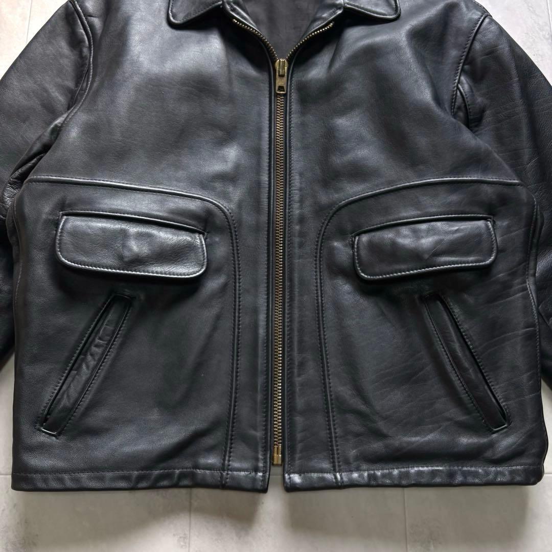 【Vintage】ショット レザージャケット 46 XXXL USA製 短丈