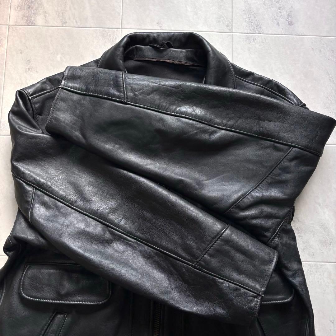 【Vintage】ショット レザージャケット 46 XXXL USA製 短丈