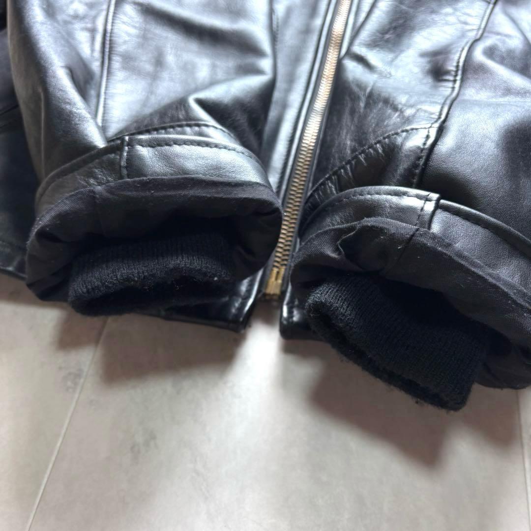 【Vintage】ショット レザージャケット 46 XXXL USA製 短丈
