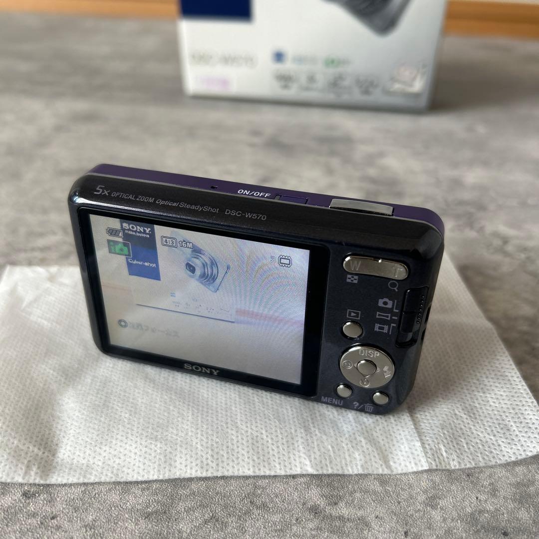 【美品】SONY Cyber-shot DSC-W570　バイオレット　動作OK