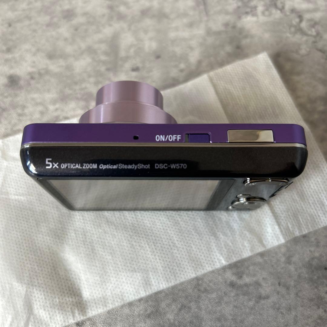 【美品】SONY Cyber-shot DSC-W570　バイオレット　動作OK