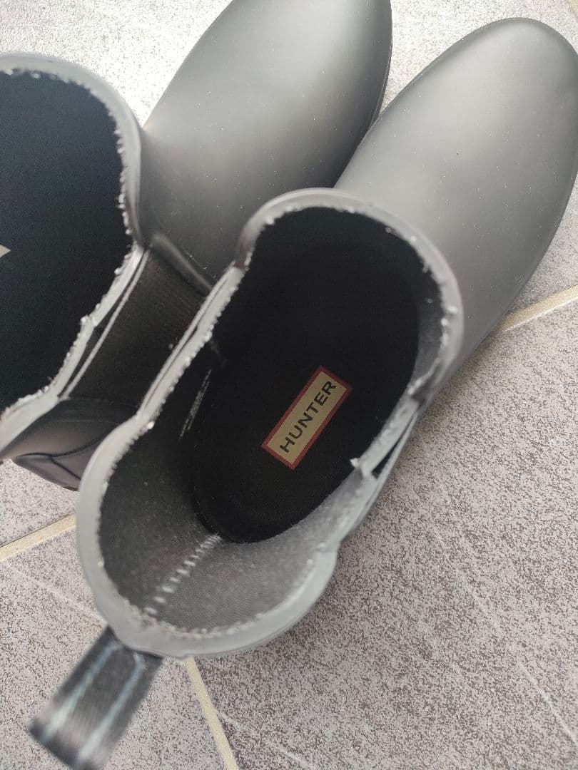 美品 HUNTERリファインド チェルシーブーツ ブラック