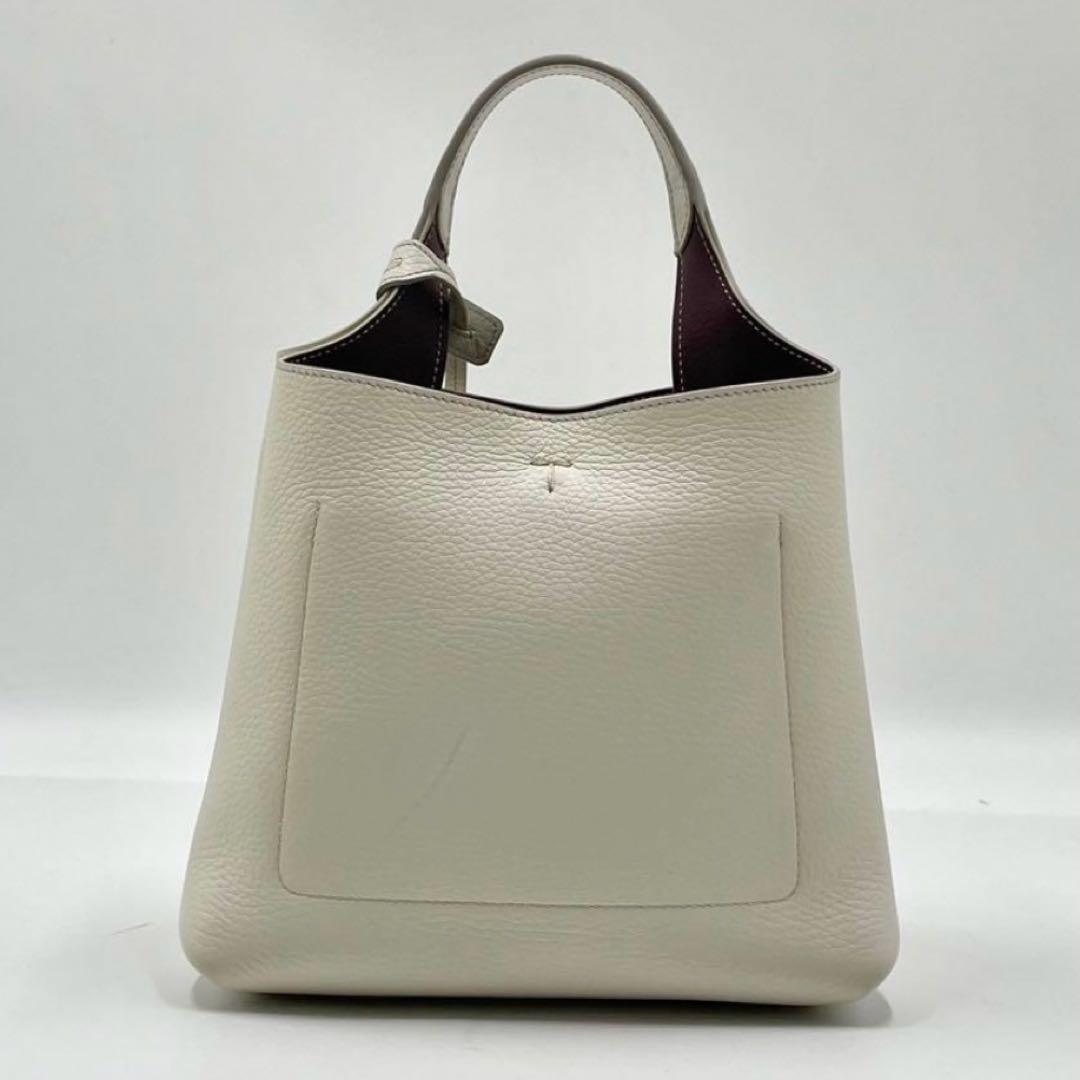 【美品】TOD's トッズTタイムレスマイクロ 2way アイボリー