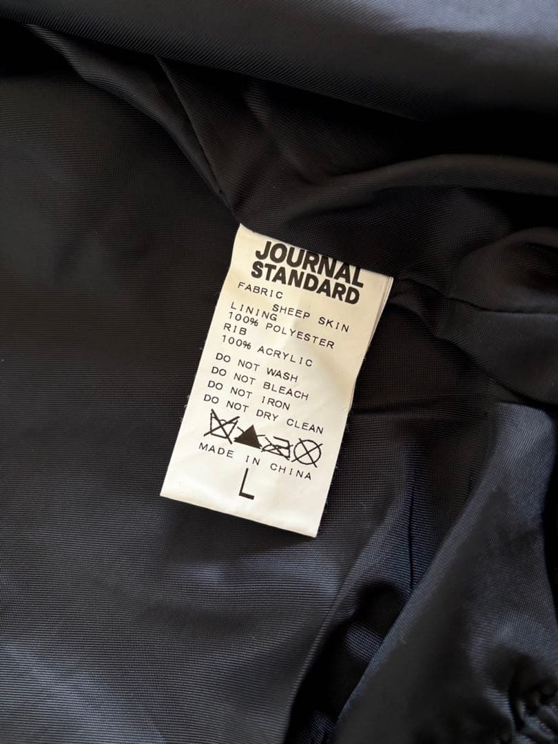 ジャーナルスタンダード/希少 シープレザーJKT 羊革 スタジャン ブラック M