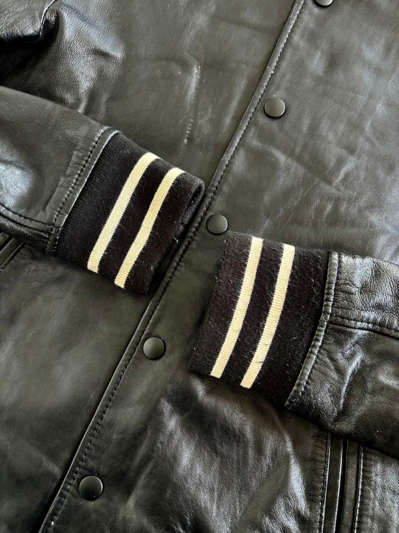 ジャーナルスタンダード/希少 シープレザーJKT 羊革 スタジャン ブラック M