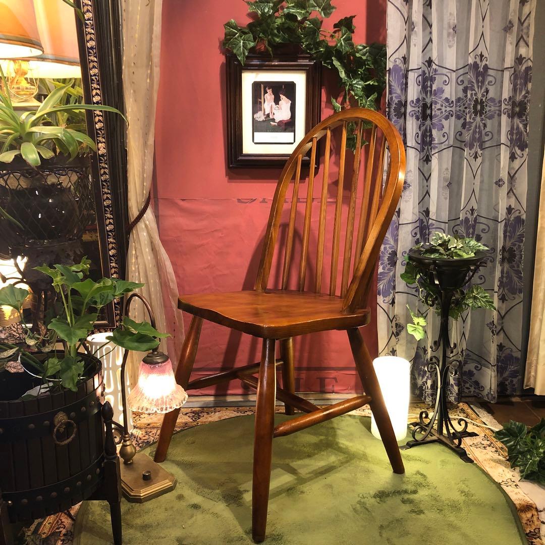 L１　オールドパイン　80’s ヴィンテージ 　ボーバックチェア