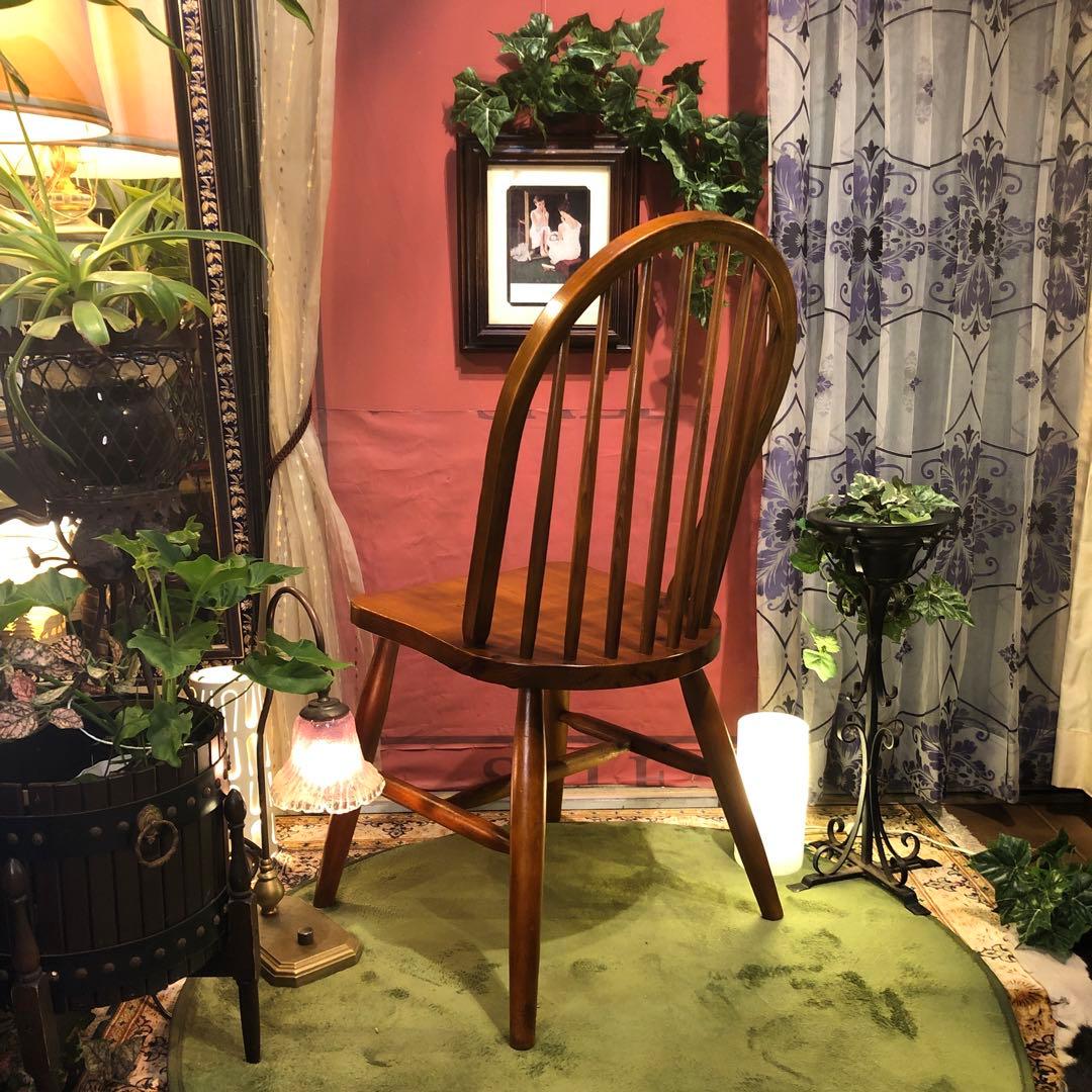 L１　オールドパイン　80’s ヴィンテージ 　ボーバックチェア