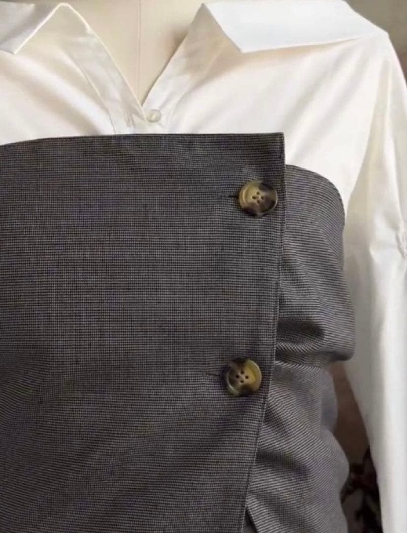 新品her lip to carette docking shirt dress