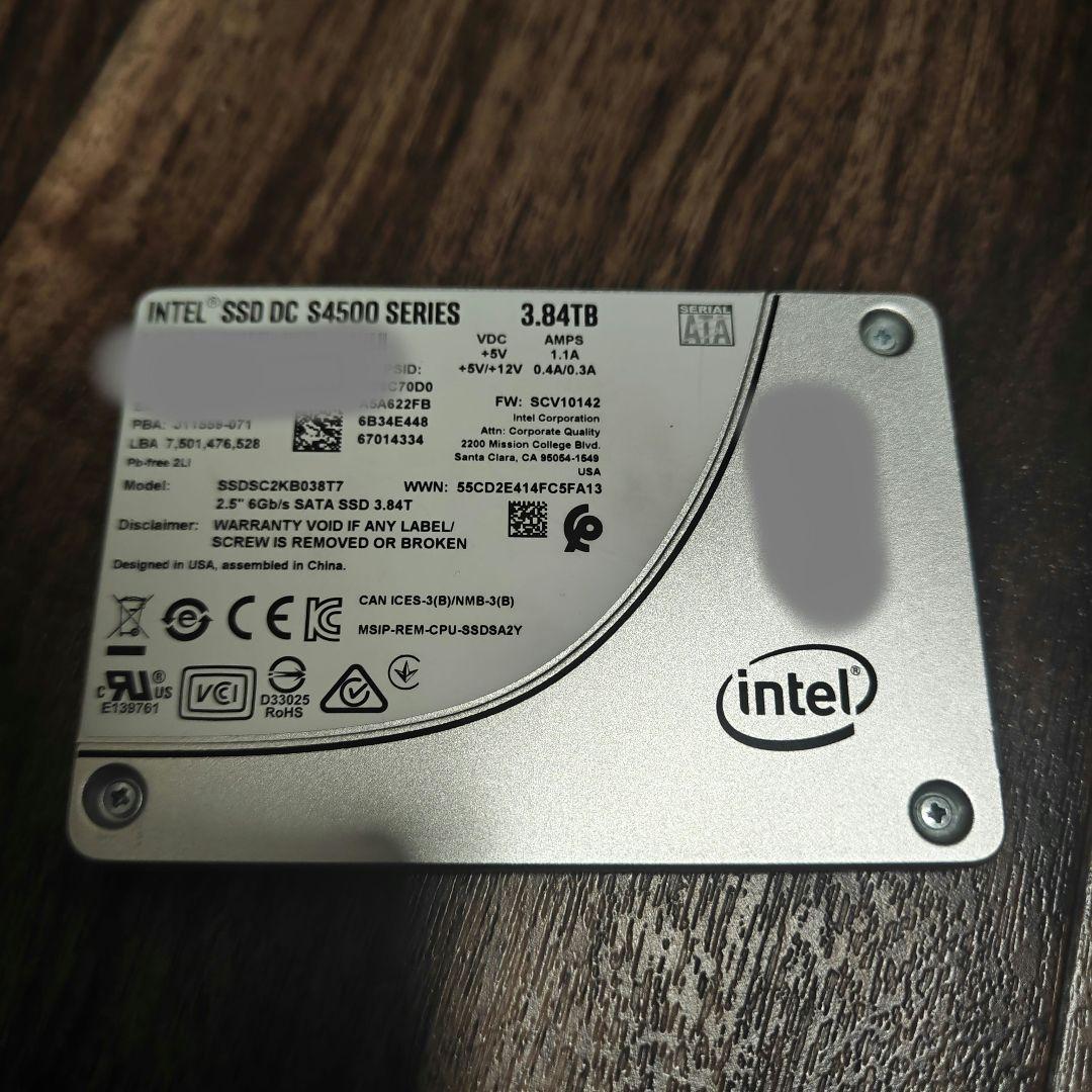 満*潮様 Intel SSD DC S4500 3.84TB