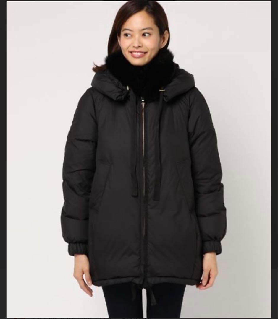 美品　ドゥーズィエムクラス　コクーン フードダウン ブラック　黒