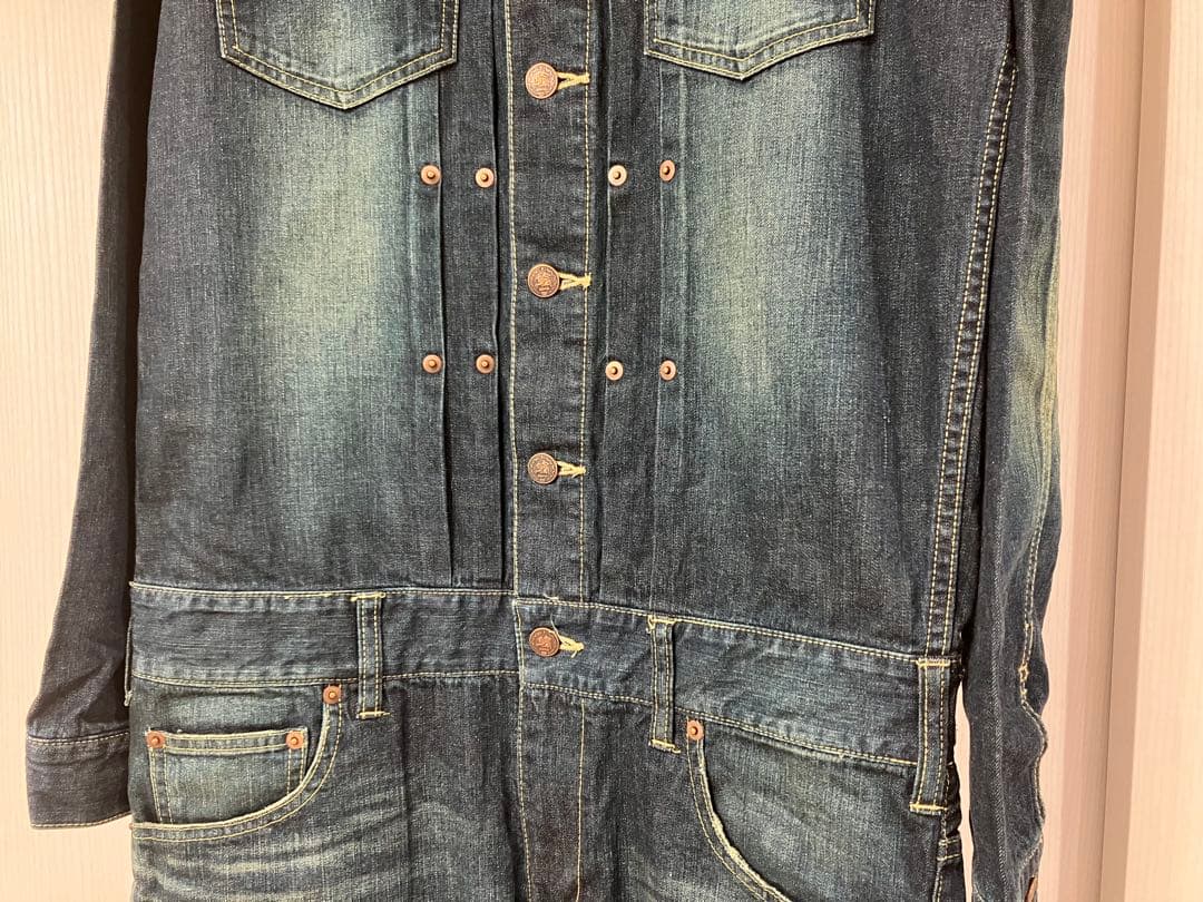 glamb インディゴブルー デニム　オールインワン新品タグ付き　サイズ2