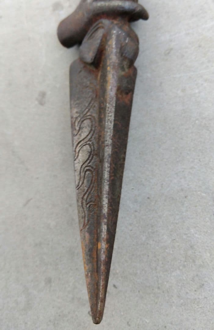 仏教法具 プルパ チベット密教 鉄製 アンティーク 呪具 霊具 ヴィンテージ