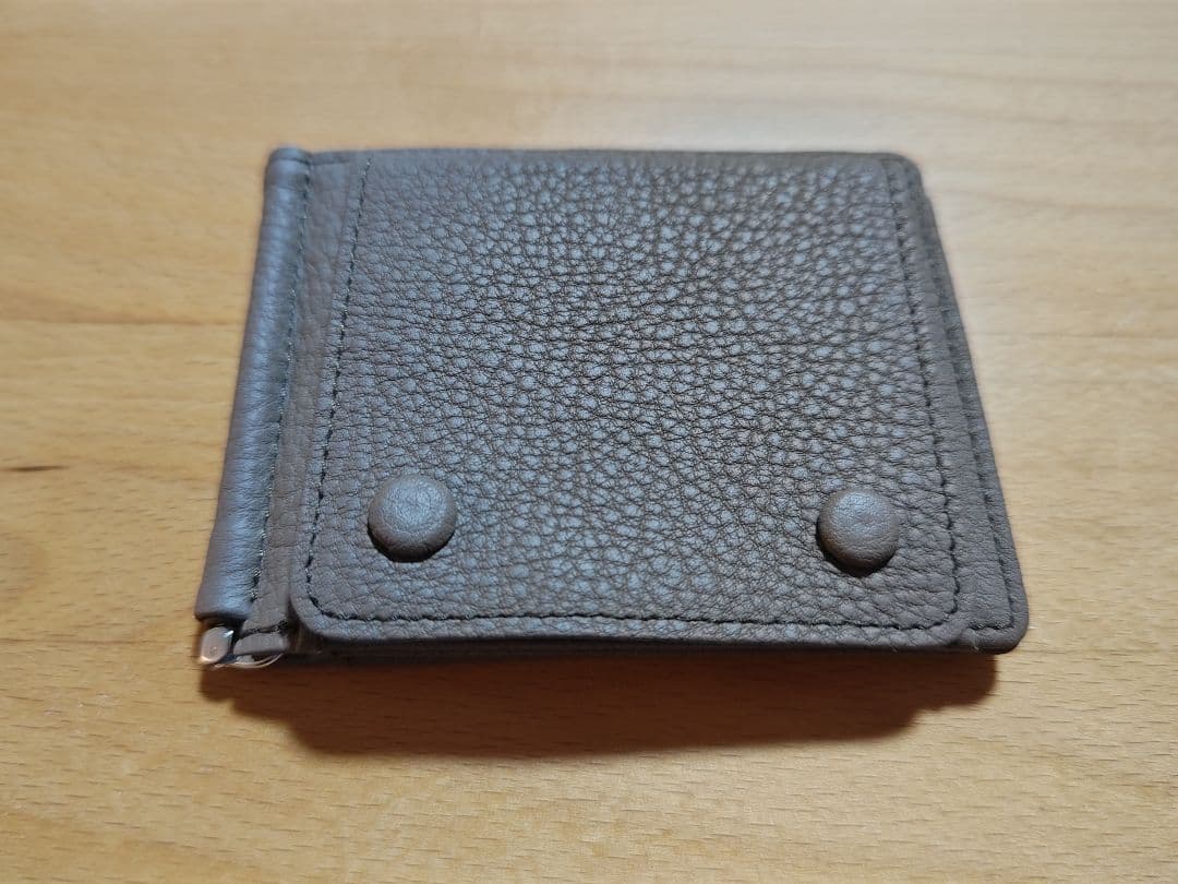 SLOW グレー レザー マネークリップ　beams別注