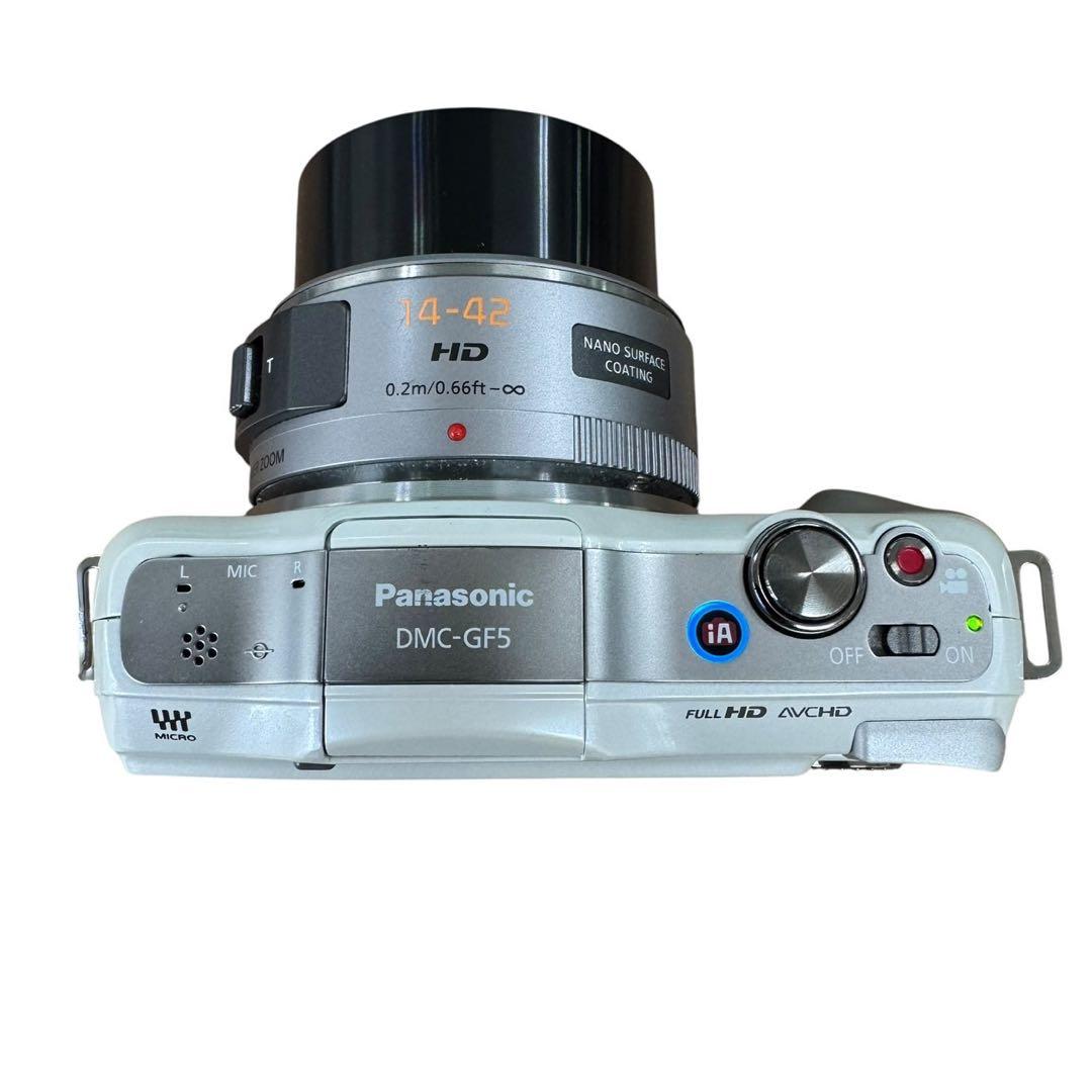 パナソニックDMC-GF5 ホワイト＆レンズH-PS14042 ミラーレスカメラ