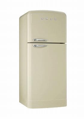 SMEG（スメッグ）社製冷凍冷蔵庫　クリーム 100V FAB50P 右開き